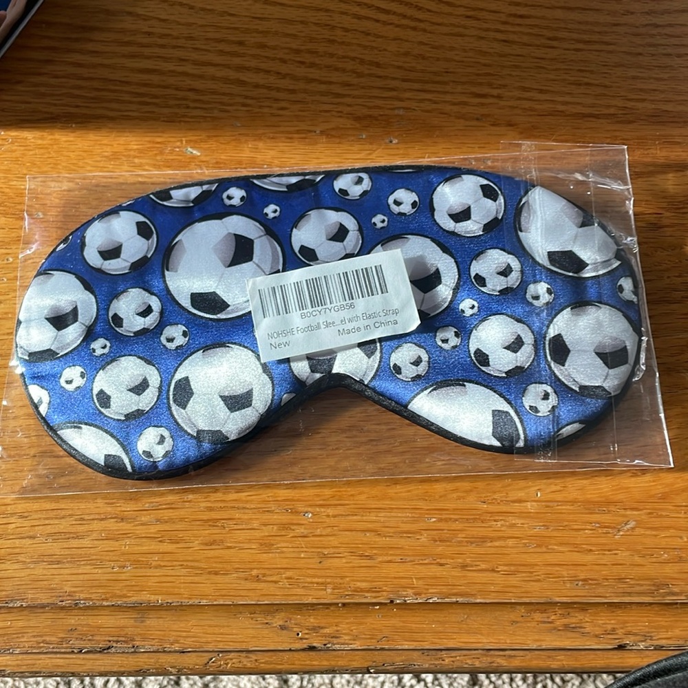 Brand New girls sleep mask soccer NWT GIFT
